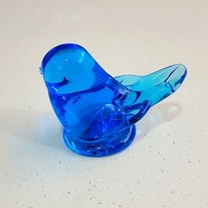 Leo Ward Art Glass Blue Bird Of Happiness